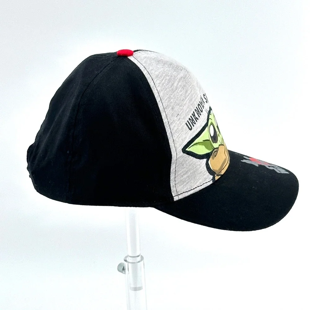 Star Wars‎ Grogu Baby Yoda Snapback Hat Kids OSFM Black Gray Unknown Species